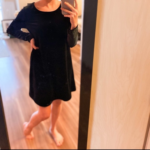 gap velvet swing dress